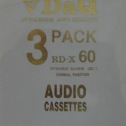 Vendora DAQ RDX-60 3 PACK AUDIO CASSETTE