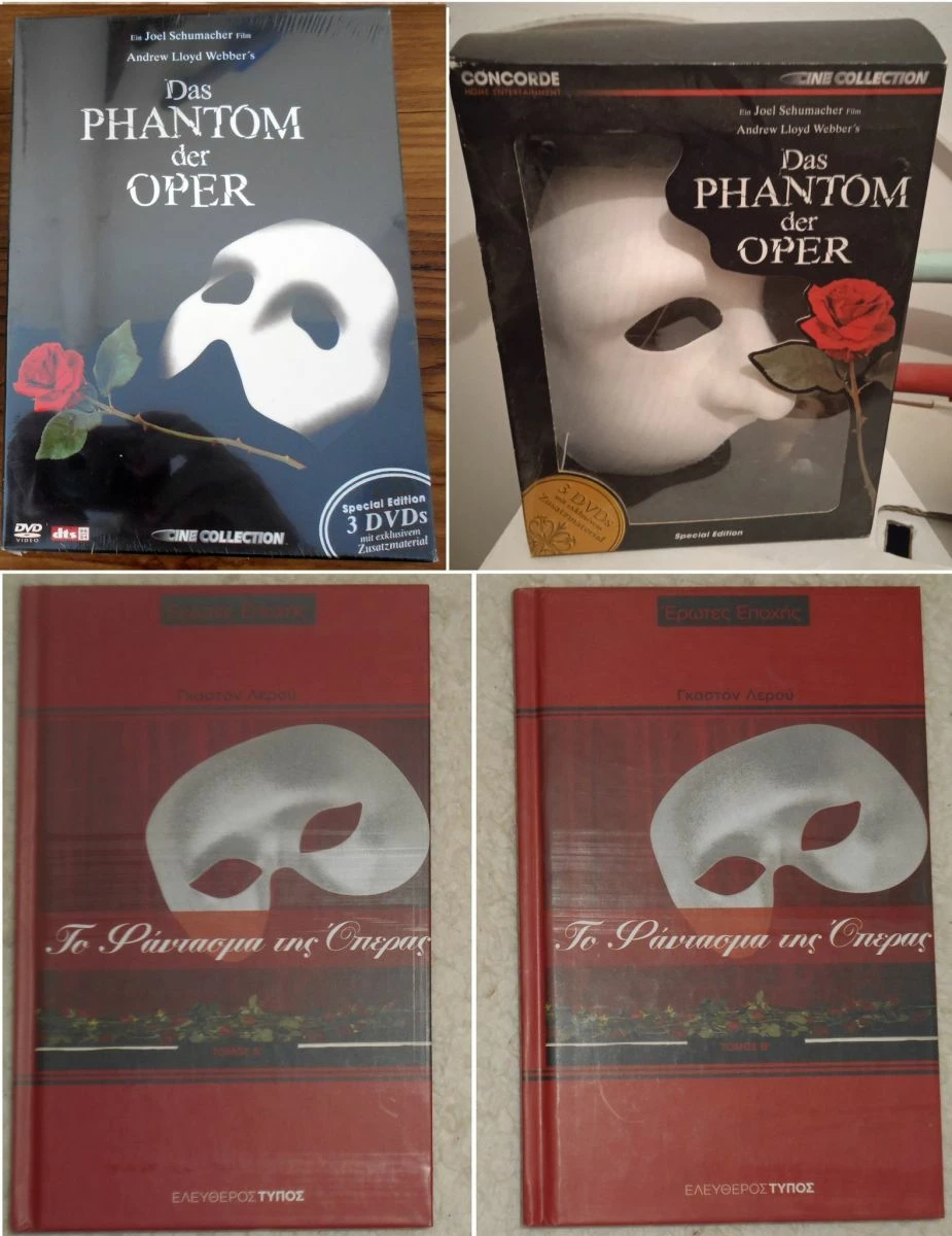 Vendora The Phantom Of The Opera DVD - Special Edition (χωρίς ελληνικούς υποτιλτους) + Βιβλίο σε δύο τόμους + συλλεκτική μάσκα