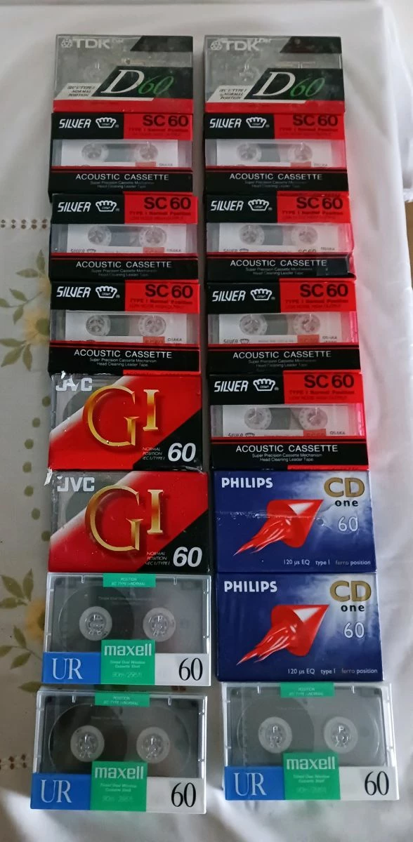 Vendora 16 ΚΑΣΕΤΕΣ ΗΧΟΥ ΣΦΡΑΓΙΣΜΕΝΕΣ 60min MAXELL JVC PHILIPS SILVER TDK