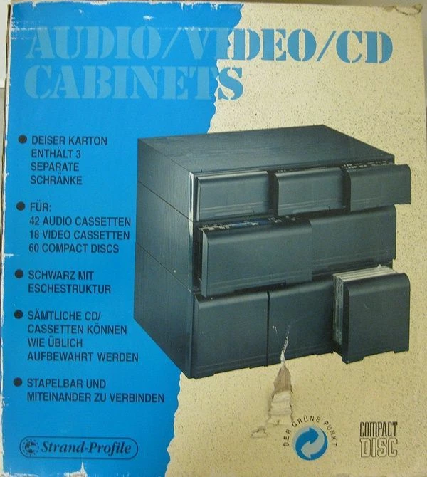 Vendora ΞΥΛΙΝΗ ΘΗΚΗ CABINET ΓΙΑ 42 AUDIO CASSETES + 18 VIDEO TAPE + 60 CD