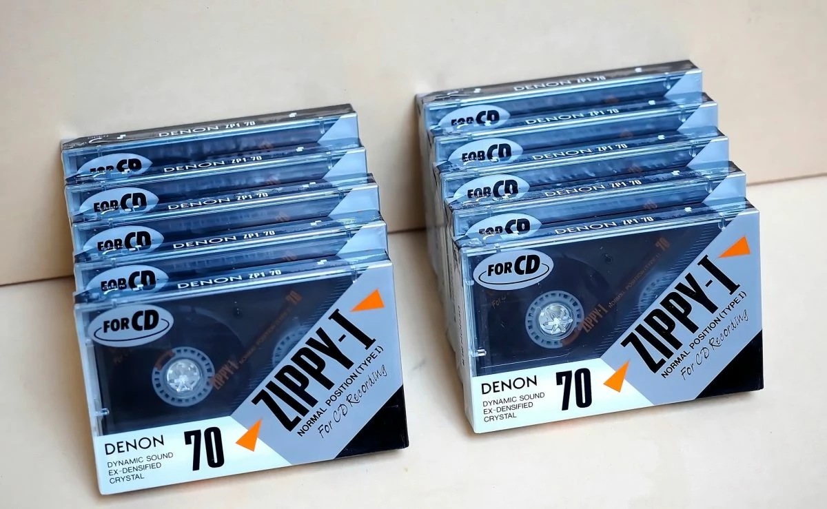 Vendora Κασέτες ήχου σφραγισμένες, 10x Denon Zippy-I C70 Made In Japan
