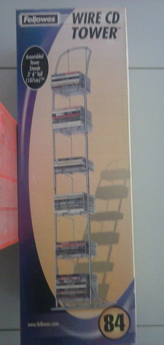 Vendora Επιτραπέζιος - Επιδαπέδιος Πύργος Μεταλλικός για 84 CD/DVD/BDR FELLOWES (ΠΩΛΗΣΗ) - Image 2