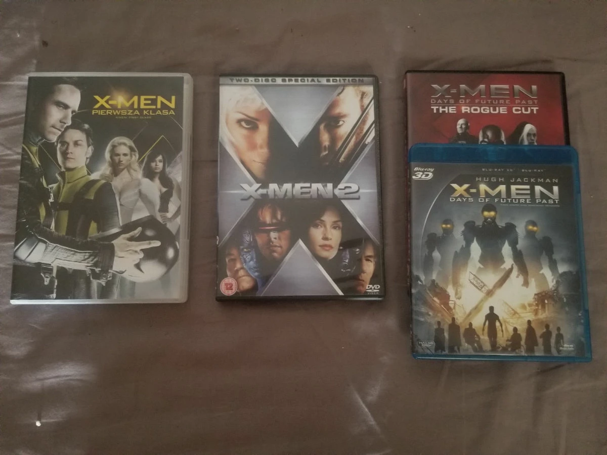 Vendora X-men Days Of Future Past Trilogy. X-men First Class, X-men 2, Days Of Future Past (theatrical Edition And Rogue Edition). Region 2. DVDs And Bluray