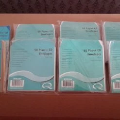 Vendora 400 χάρτινες θήκες για CD και 50 διάφανες πλαστικές