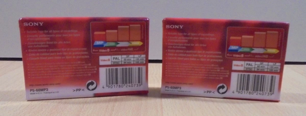 Vendora Sony Video 8 P5-60MP3 δύο κασέτες βιντεοκάμερας 60 λεπτών - Image 4