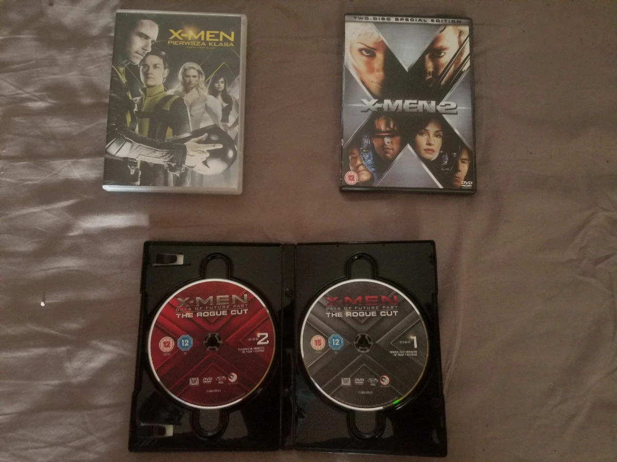 Vendora X-men Days Of Future Past Trilogy. X-men First Class, X-men 2, Days Of Future Past (theatrical Edition And Rogue Edition). Region 2. DVDs And Bluray - Image 4