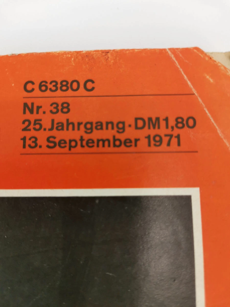 Vendora Περιοδικό Der Spiegel Nr. 38 Εποχής 13 Σεπτεμβρίου 1971 - Image 2