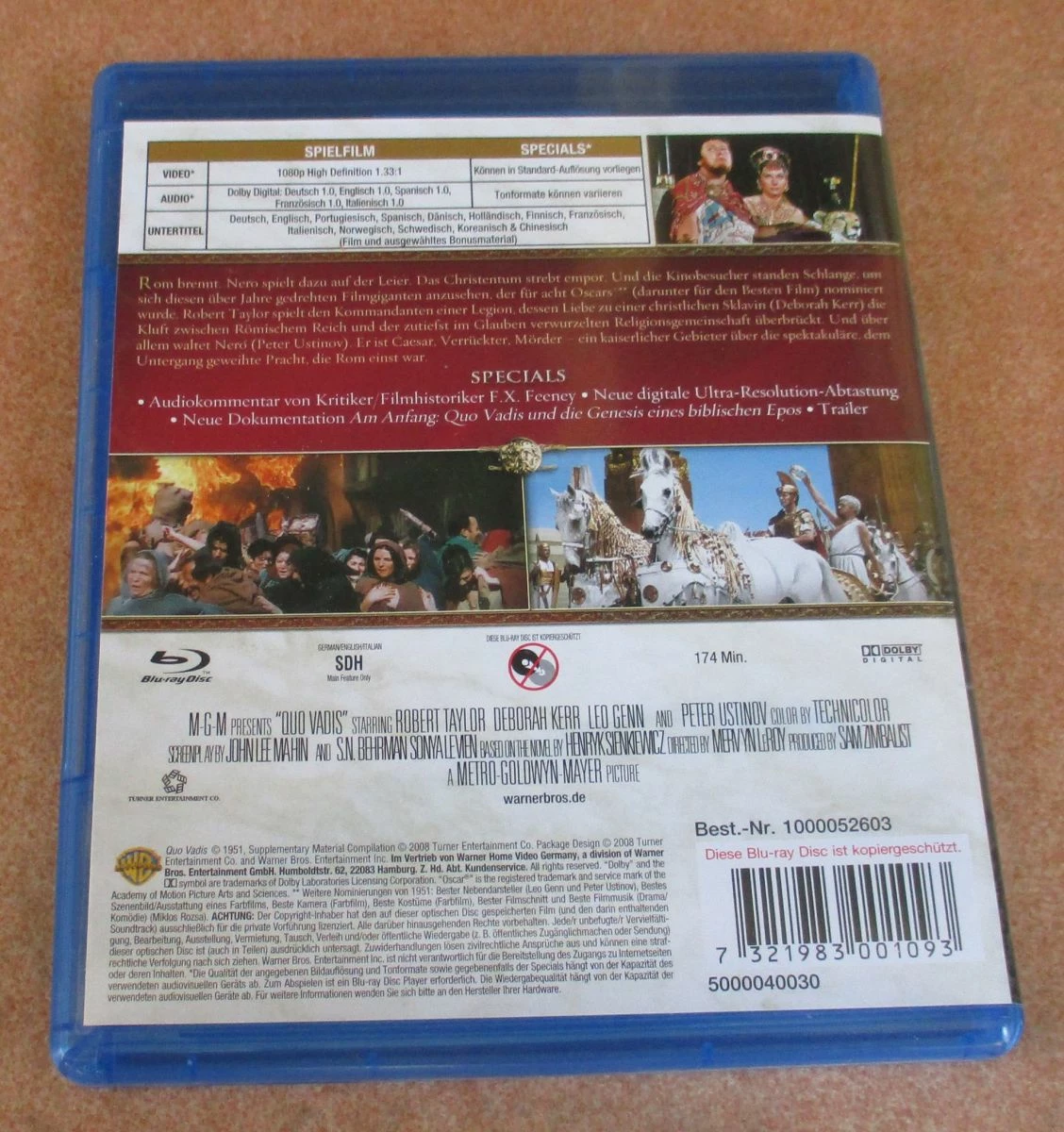 Vendora Quo Vadis (1951) Mervyn LeRoy - Warner Blu-ray Region Free - Image 2