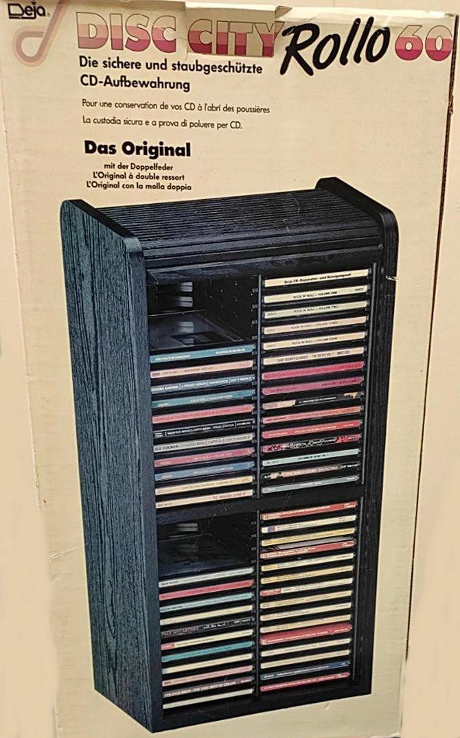 Vendora ΞΥΛΙΝΗ ΘΗΚΗ ROLLO ΓΙΑ 60 CD