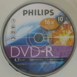 Vendora PHILIPS DVD-R P10 (CAKE BOX) 16X